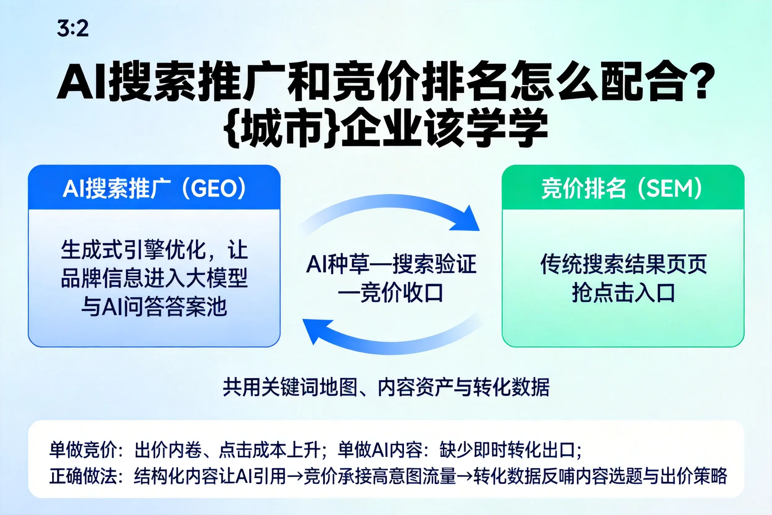 AI搜索推广和竞价排名怎么配合?宜春企业该学学