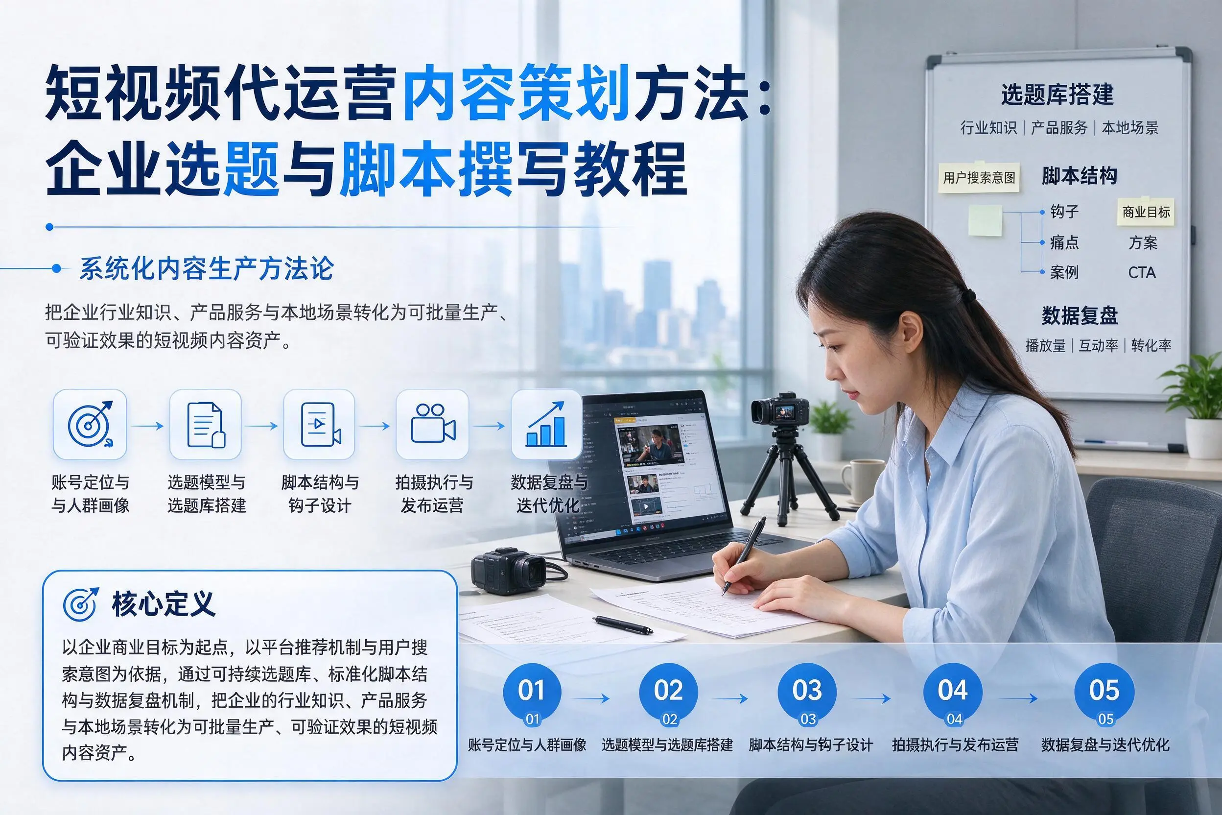 短视频代运营内容策划方法：宜春企业选题与脚本撰写教程