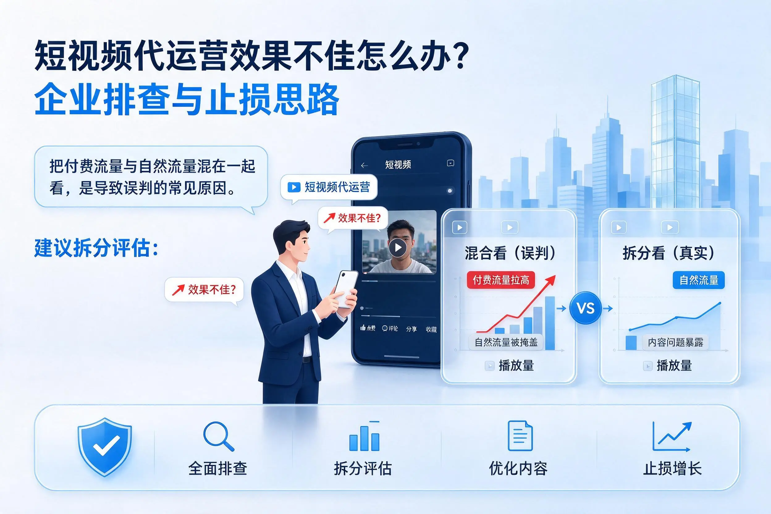短视频代运营效果不佳怎么办？宜春企业排查与止损思路