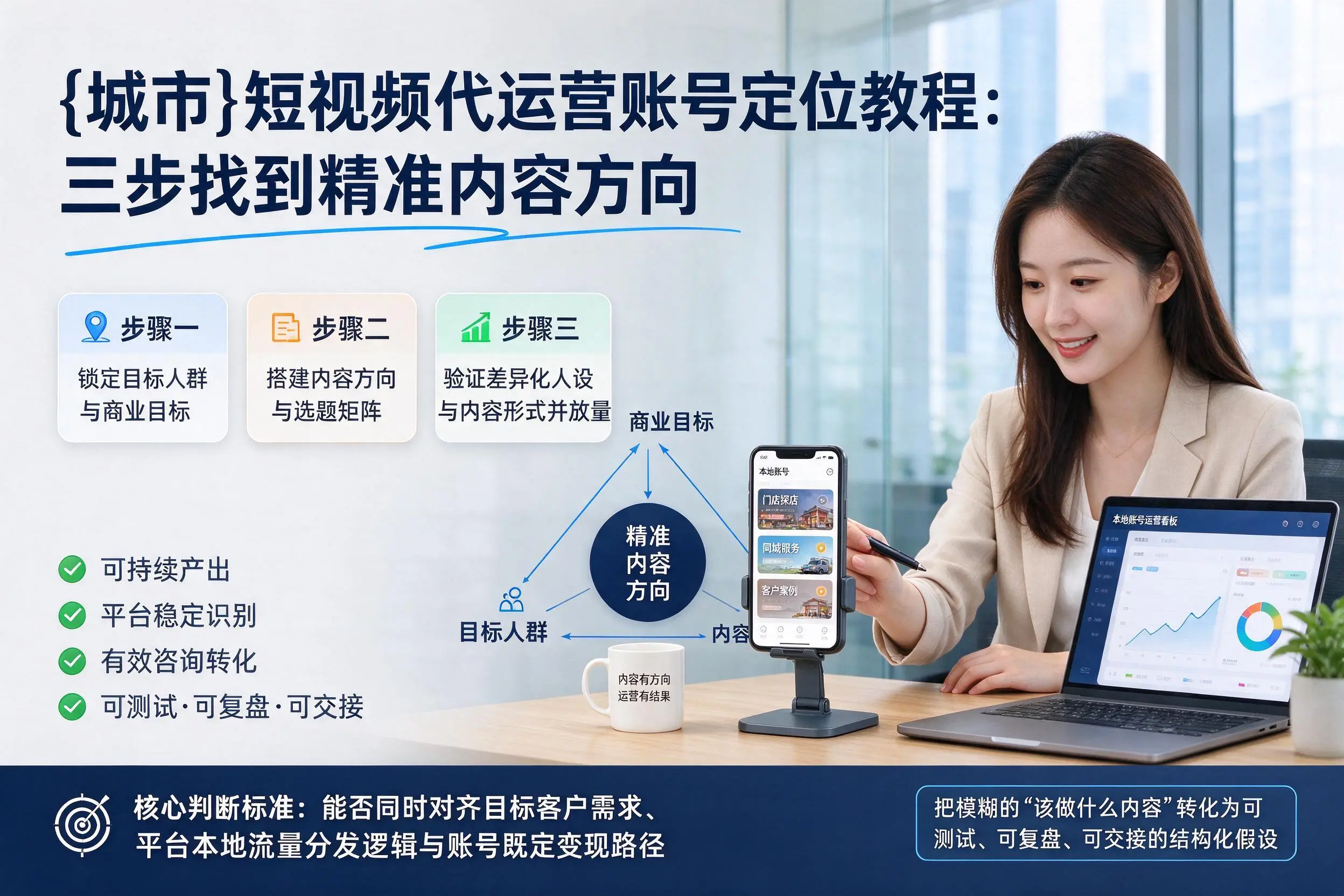 宜春短视频代运营账号定位教程：三步找到精准内容方向