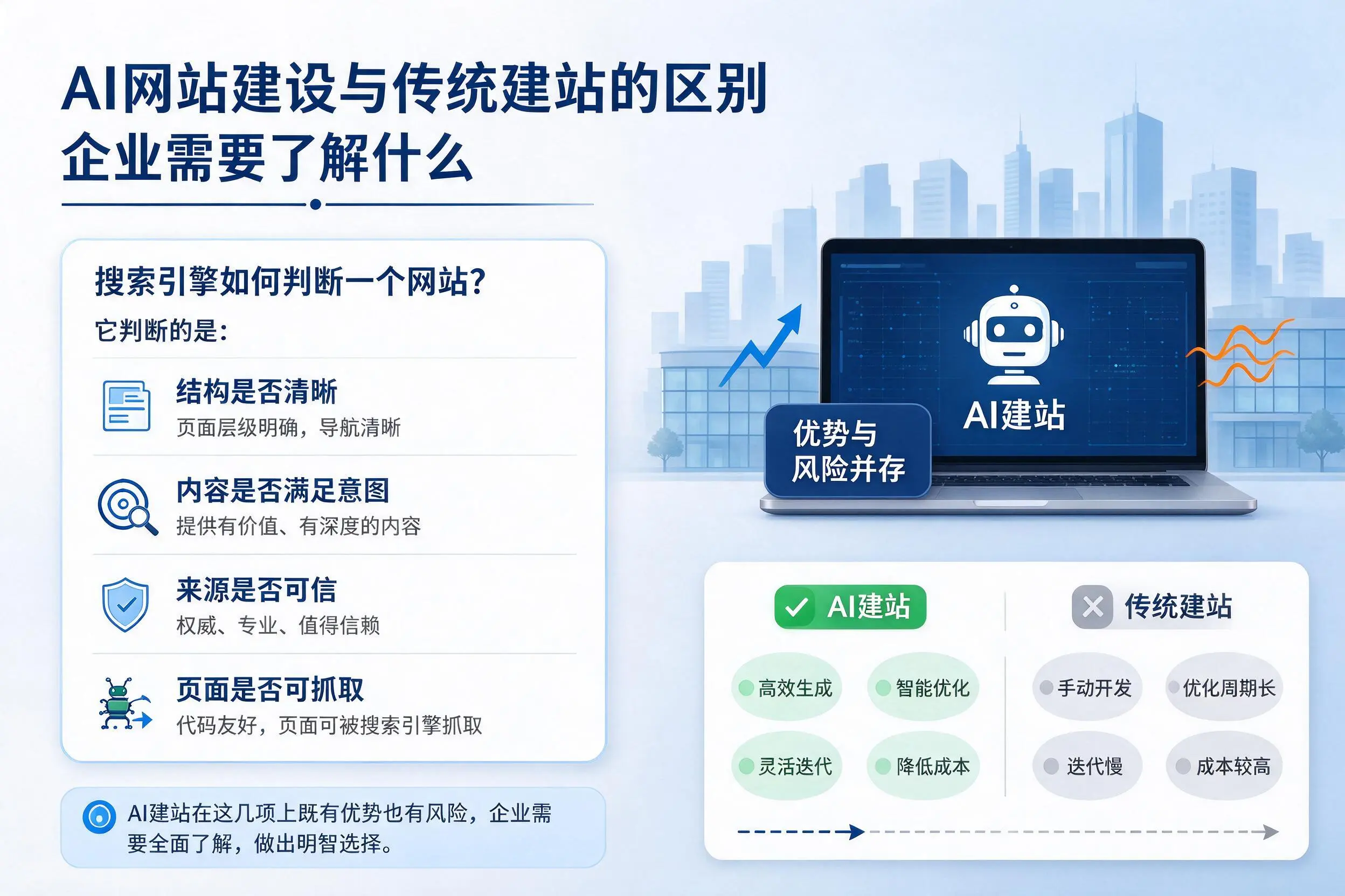 AI网站建设与传统建站的区别，宜春企业需要了解什么