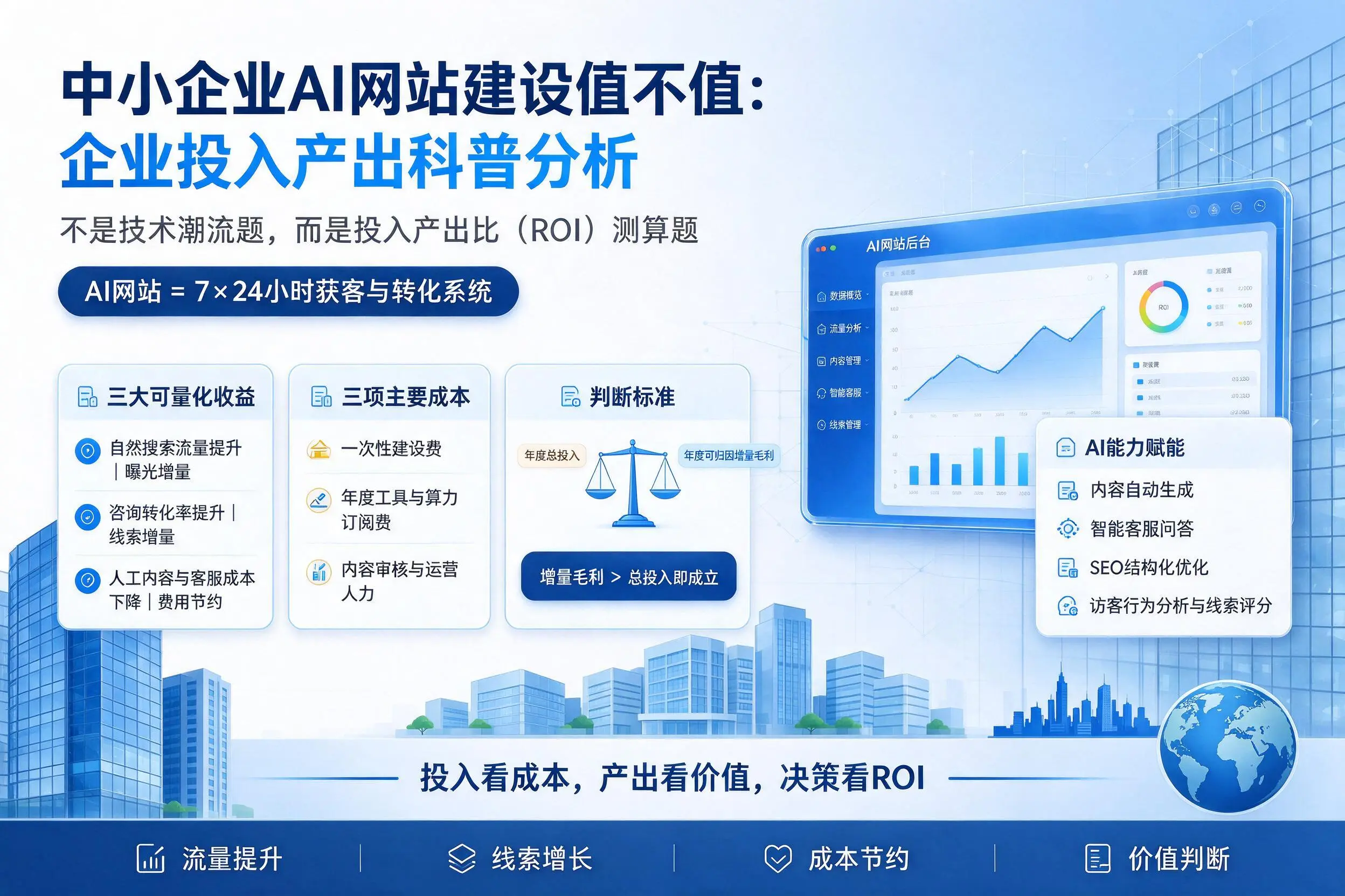 中小企业AI网站建设值不值：宜春企业投入产出科普分析
