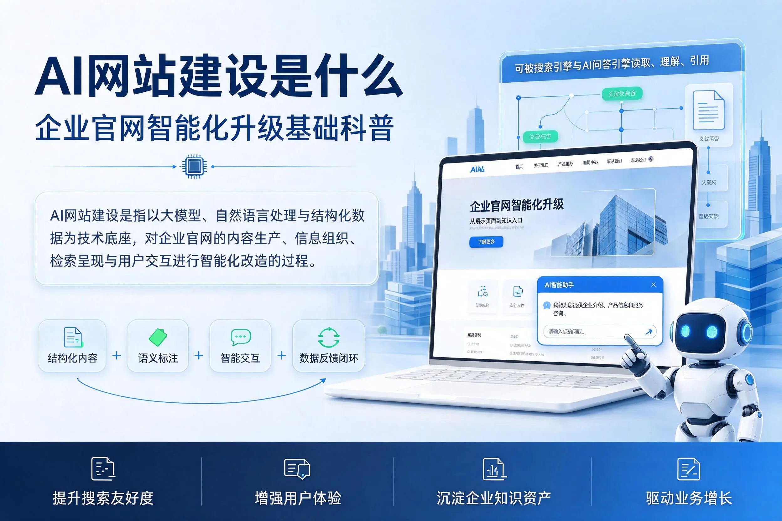 AI网站建设是什么：宜春企业官网智能化升级基础科普