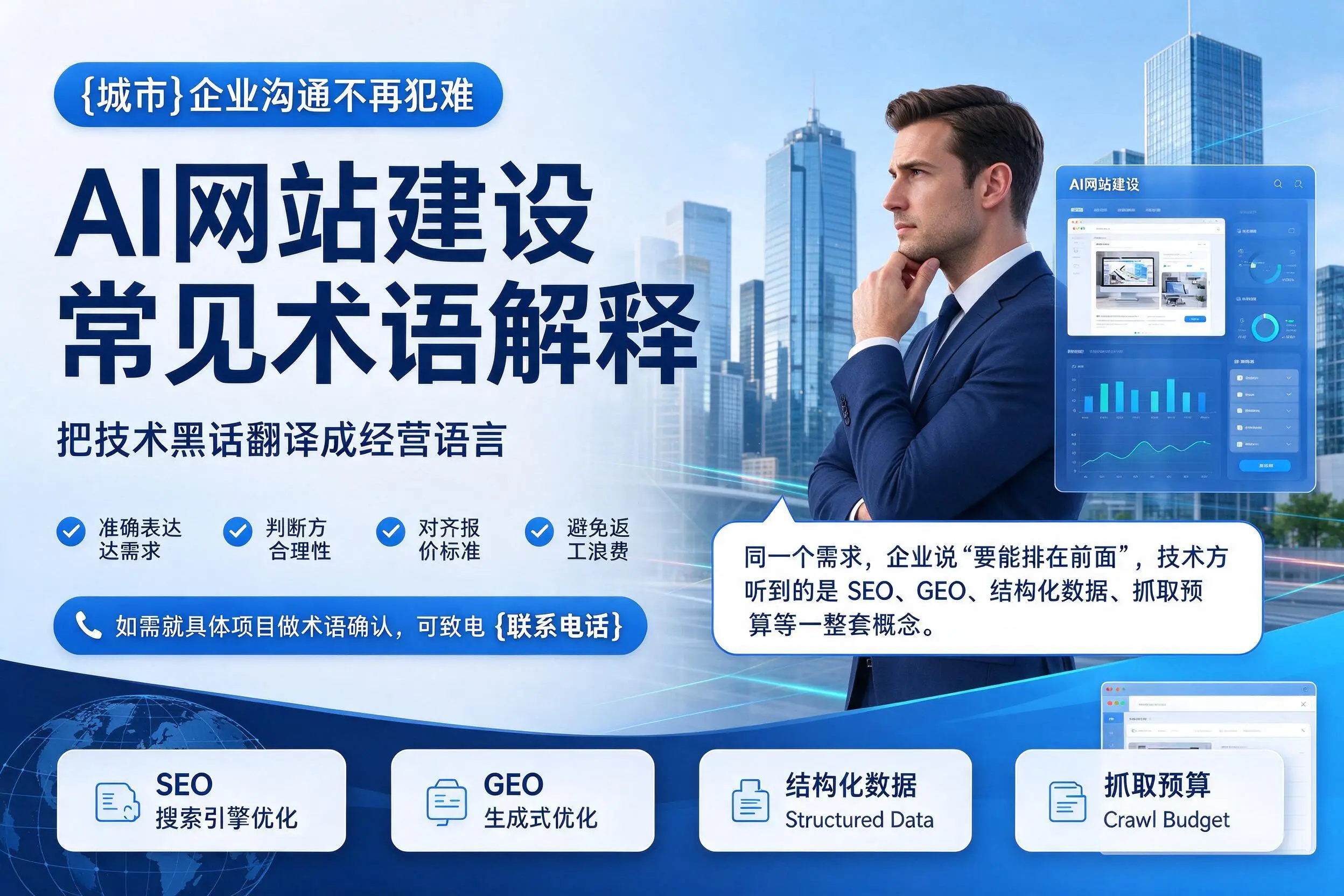 AI网站建设常见术语解释,宜春企业沟通不再犯难