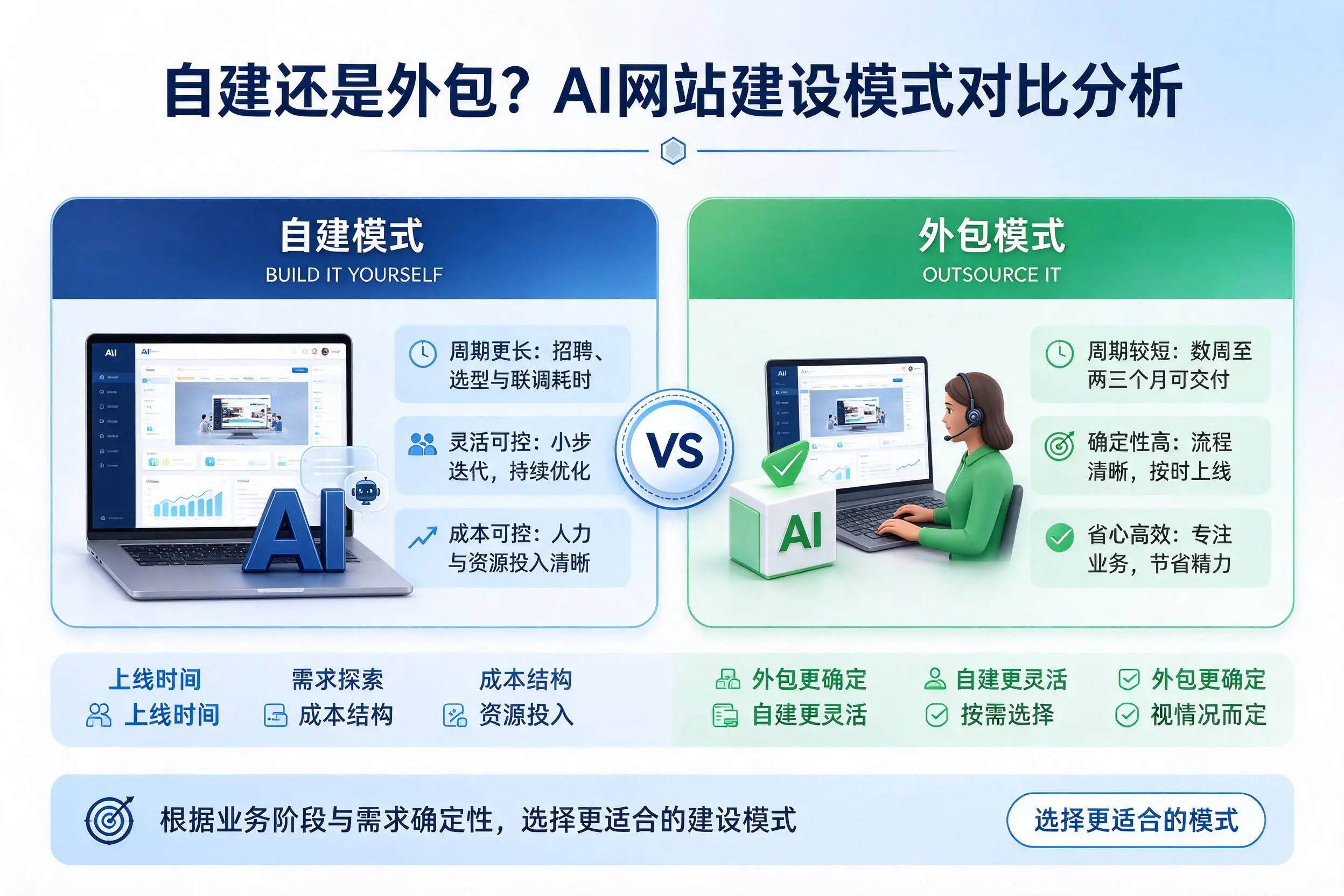 自建还是外包？宜春AI网站建设模式对比分析