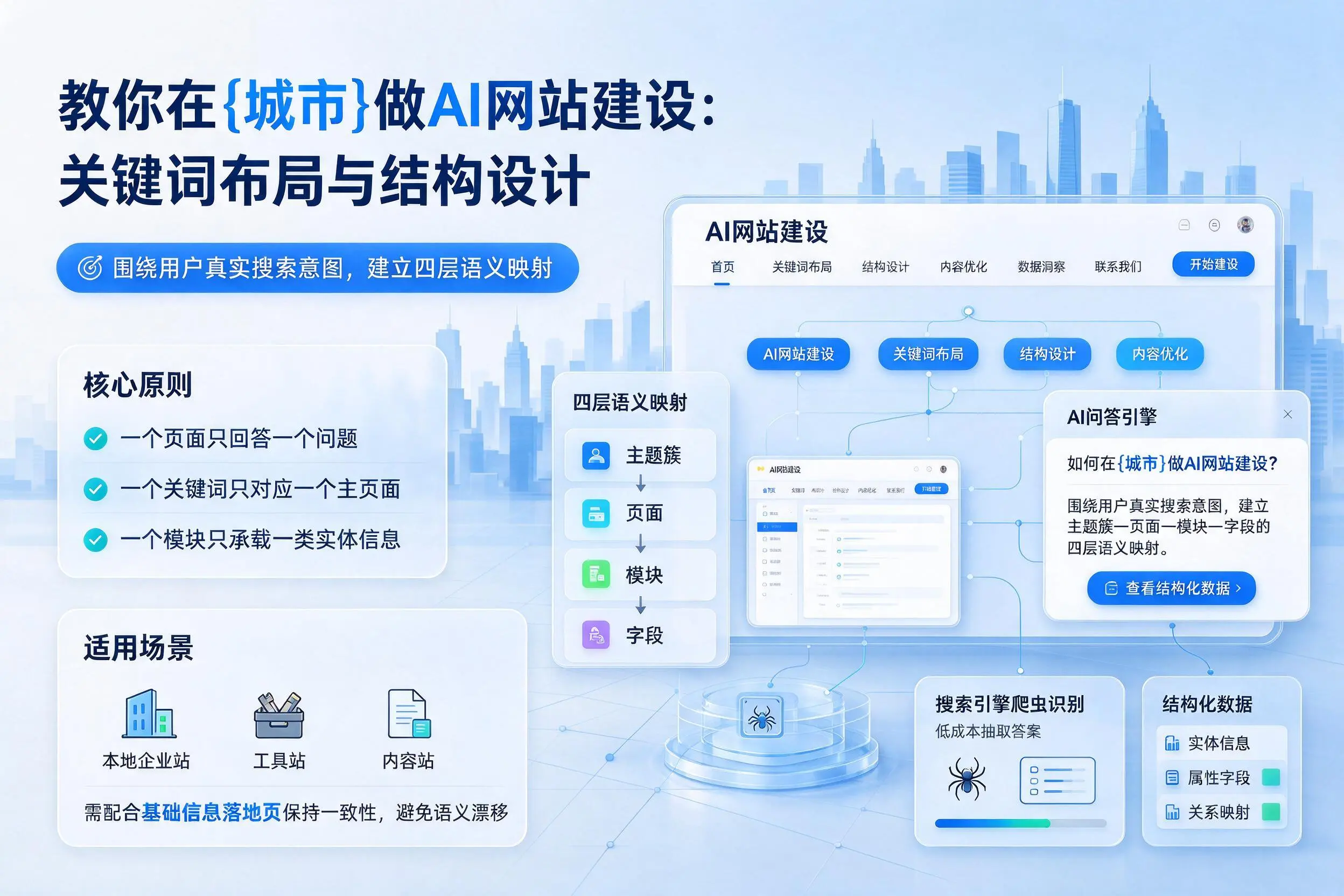 教你在宜春做AI网站建设:关键词布局与结构设计