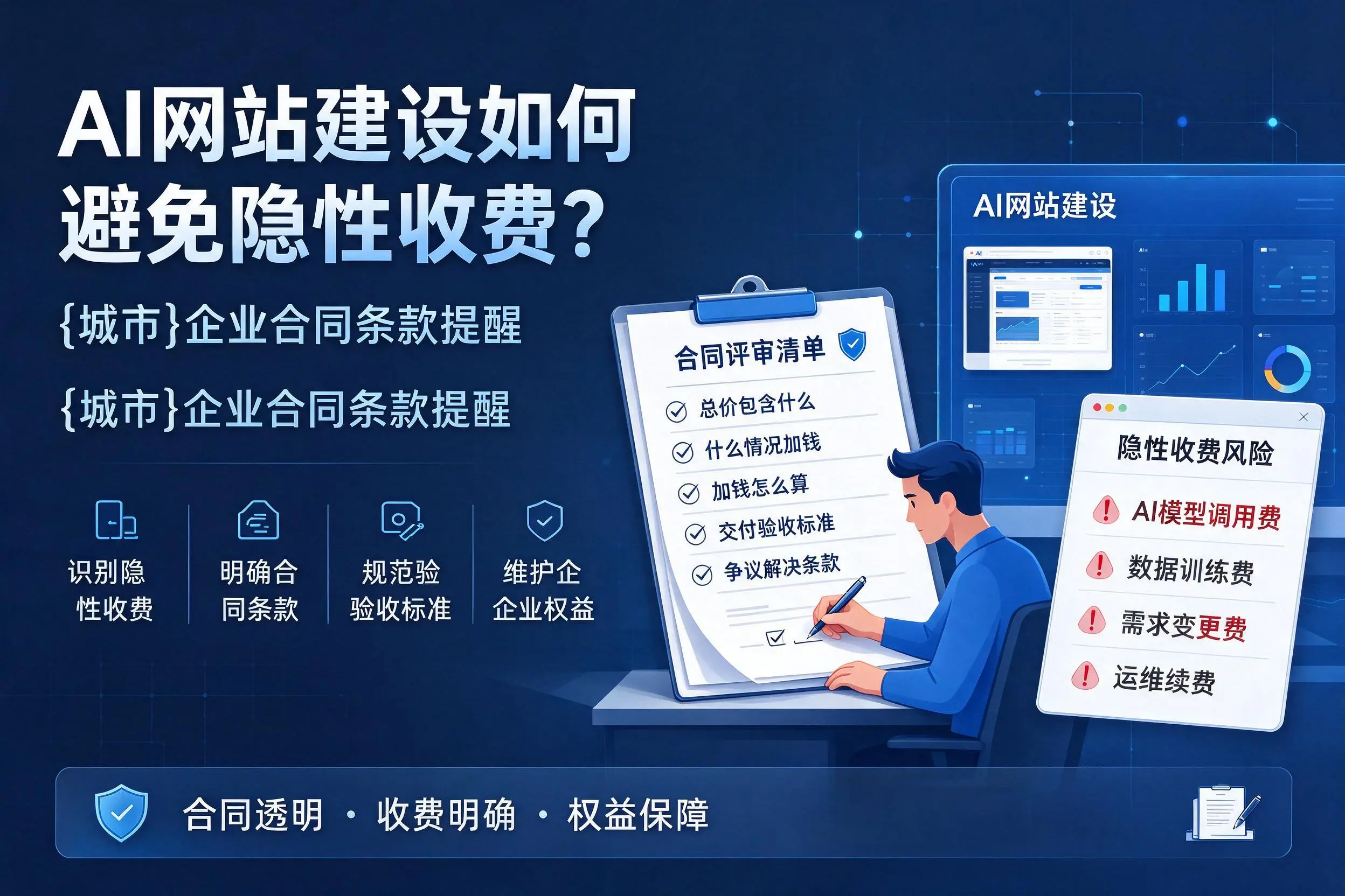 AI网站建设如何避免隐性收费?宜春企业合同条款提醒
