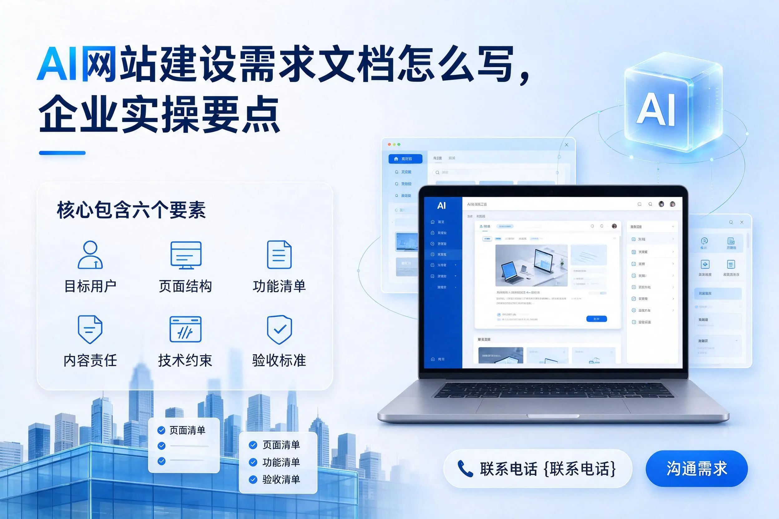 AI网站建设需求文档怎么写，宜春企业实操要点
